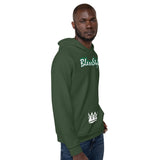 Myrtle Green and White Unisex Hoodie
