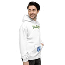 White and Blue Unisex Hoodie