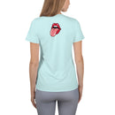 Light blue tongue athletic Shirt Top