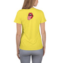 Yellow tongue athletic Shirt Top