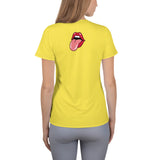 Yellow tongue athletic Shirt Top
