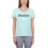 Light blue tongue athletic Shirt Top
