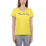 Yellow tongue athletic Shirt Top