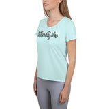 Light blue tongue athletic Shirt Top