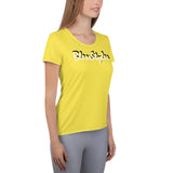 Yellow tongue athletic Shirt Top