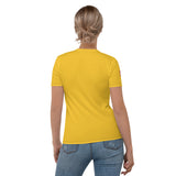 Yellow lips sleeve Shirt Top