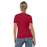 Carmine lips sleeve Shirt Top