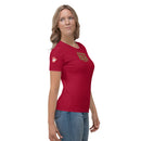Carmine lips sleeve Shirt Top