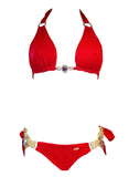 Red amber tie Bikini