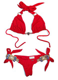 Red amber tie Bikini