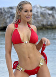 Red amber tie Bikini