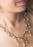Golden Autumn Leaves Necklace