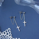 Cross chain tassel Earrings - For you and all