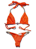 Orange triangle crystal Bikini - For you and all
