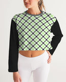 Plaid cropped sweatshirt - For you and all