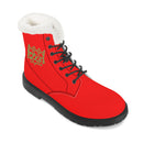 Red Fur Leather Boot