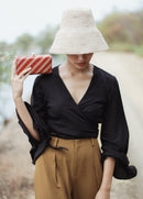 red  woven hard clutch - For you and all