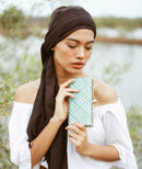 baby blue handwoven straw clutch - For you and all