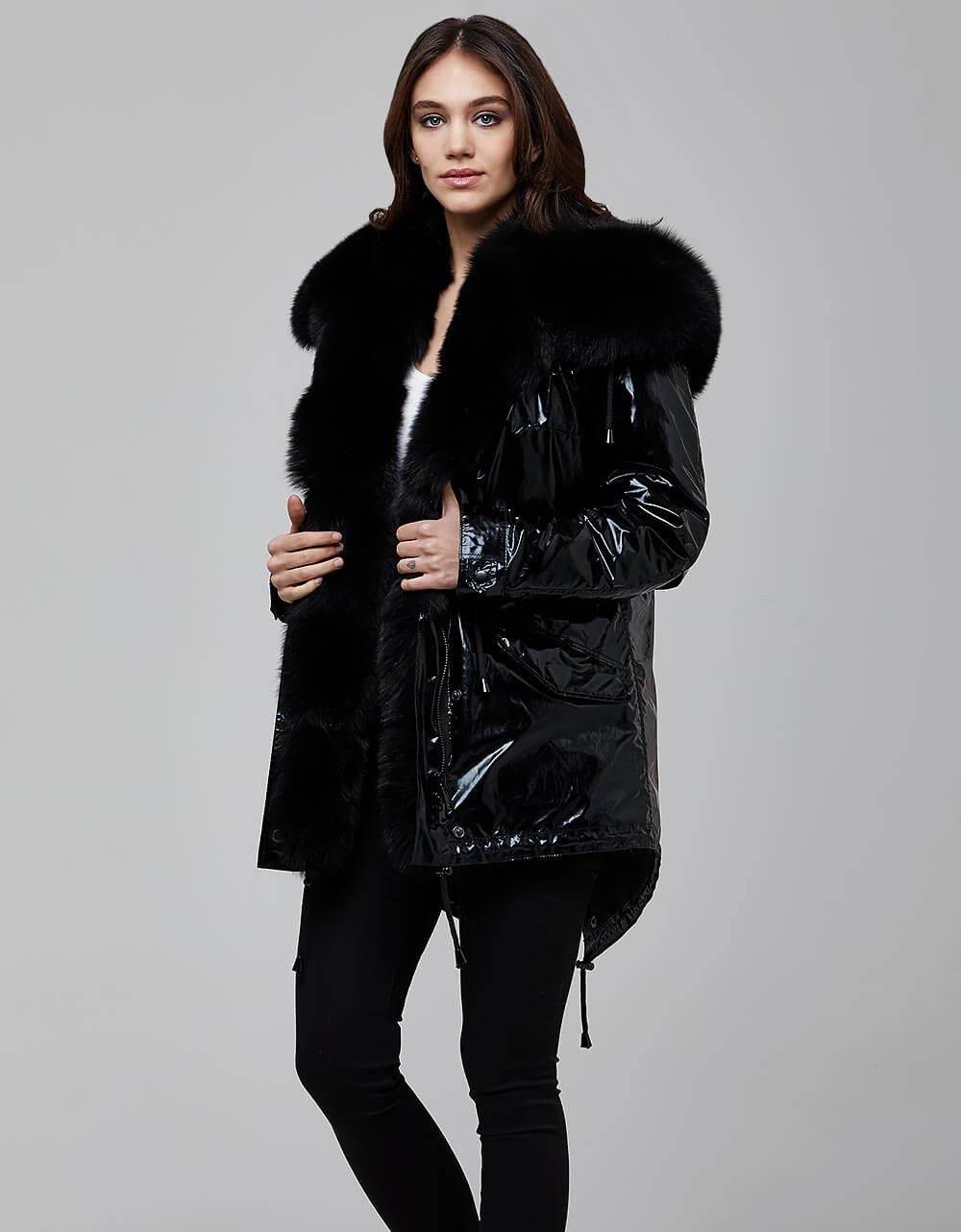 Black Fur Metallic Parka - For you and all