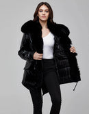 Black Fur Metallic Parka - For you and all