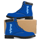 Blue WaterProof Leather Boots