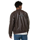 Leather Unisex Bomber Jacket