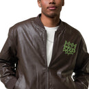 Leather Unisex Bomber Jacket