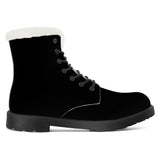 Black Fur Leather Boot