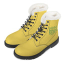 Yellow Fur Leather Boot