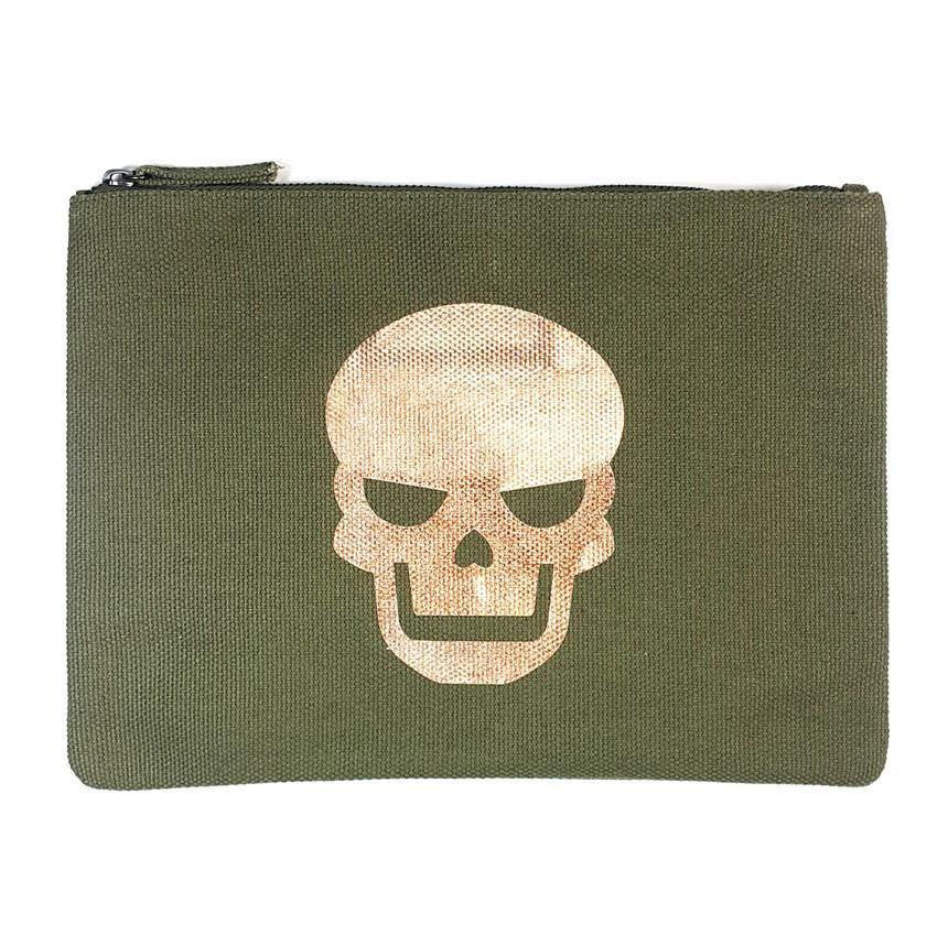 metallic  gold  skull clutch - For you and all