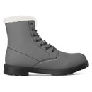Grey Fur Leather Boot