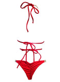Ruby red triangle crystal Bikini - For you and all