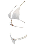 White bridal crystal Bikini