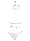 White bridal crystal Bikini
