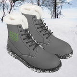 Grey Fur Leather Boot
