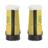 Yellow Fur Leather Boot