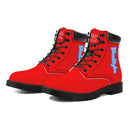 Red Waterproof Leather Boots
