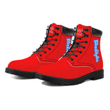 Red Waterproof Leather Boots