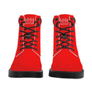 Red Waterproof Leather Boots