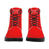 Red Waterproof Leather Boots