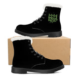 Black Fur Leather Boot