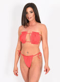 Coral  double strap Bikini - For you and all