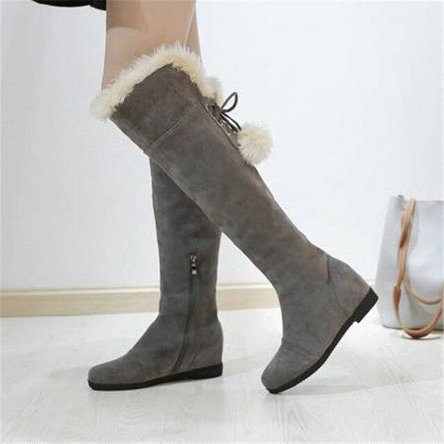 Solid Color Round Head Lace Up Suede  Boots - For you and all