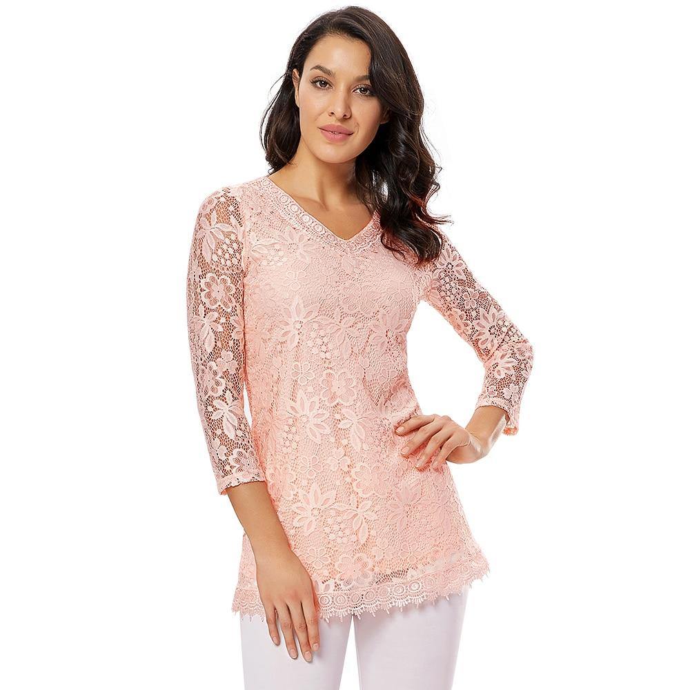 Lace Blouse Three Quarter Sleeve - For you and all