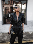 leather zipper romper - For you and all