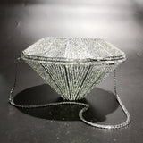 Diamond shape Dazzling Silver Clutch - For you and all