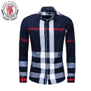 Casual vertical plaid dress shirt - For you and all
