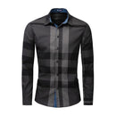 Casual vertical plaid dress shirt - For you and all