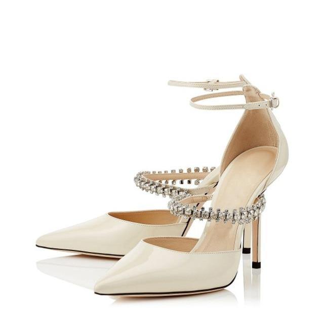 Crystal ankle strap heels - For you and all