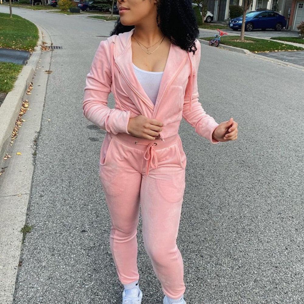 Pink velvet Sweat Suit - For you and all